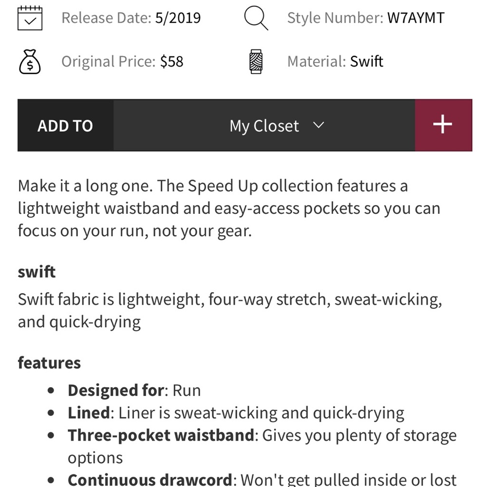 Lululemon Black Speed Up Shorts 4” - Picture 2 of 8